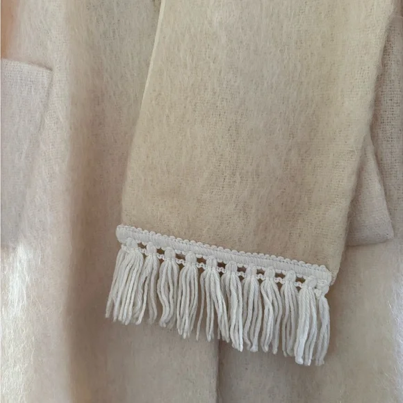 Vintage Weiss Cream Long Mohair Coat - Picture 4 of 11